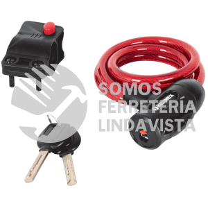 43922 CB-10 CANDADO DE CABLE CON LLAVE 10 MM X 1.0 M HERMEX