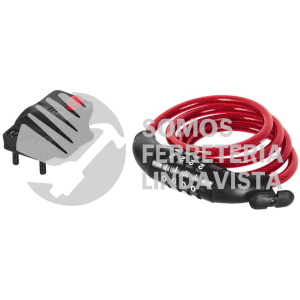 43924 CB-8C CANDADO DE CABLE CON COMBINACION 8 MM X 1.0 M HERMEX