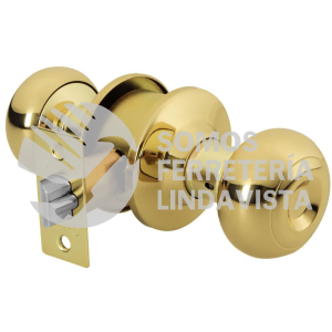 43457 CEPO-12E CERRADURA TIPO OVAL PARA ENTRADA LATON BRILLANTE HERMEX