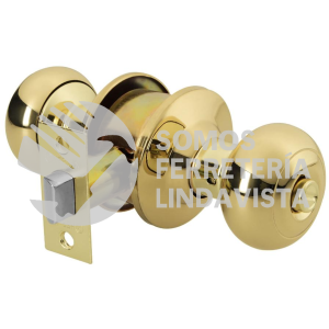 43456 CEPO-12B CERRADURA TIPO OVAL PARA BAÑO LATON BRILLANTE HERMEX