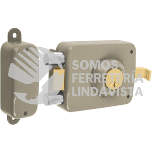 43483 CS-90I CERRADURA SOBREPONER IZQ 2 BARRAS CLASICA LLAVE TRADICIONAL HERMEX