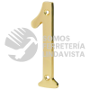 43679 NUCH-1 NUMERO DE LATON SOLIDO DE 4" NO.1 HERMEX