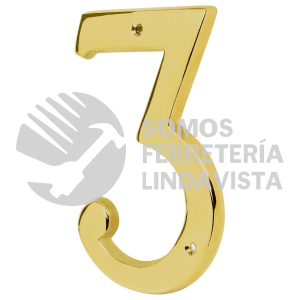 43681 NUCH-3 NUMERO DE LATON SOLIDO DE 4" NO.3 HERMEX