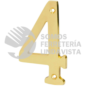 43682 NUCH-4 NUMERO DE LATON SOLIDO DE 4" NO.4 HERMEX