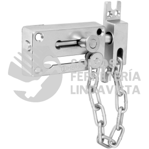 43709 PACA-3 PASADOR CON CADENA PARA PUERTA ACABADO CROMO MATE HERMEX