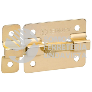 43724 PAL-35 PASADOR DE BARRA PLANA 2" ACABADO LATON HERMEX
