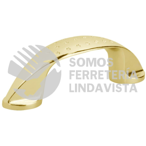 43622 JAL-1221 JALADERA DE 64MM ESTILO "ELIPSE" ACAADO LATON BRILLANTE HERMEX