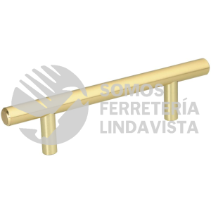 43830 JAL-0321 JALADERA DE 96MM ESTILO "CILINDRO" ACABADO LATON BRILLANTE HERMEX