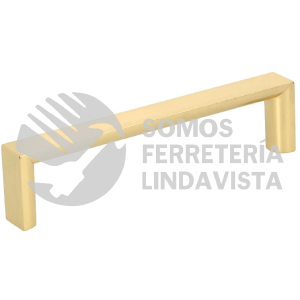 43906 JAL-0921 JALADERA DE 96MM ESTILO "ANDAMIO" ACABADO LATON BRILLANTE HERMEX