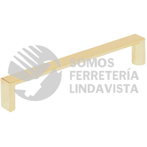 43907 JAL-0922 JALADERA 128MM ESTILO "ANDAMIO" ACABADO LATON BRILLANTE HERMEX