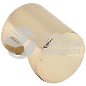 43808 PER-032 PERILLA ESTILO "CILINDRO" ACABADO LATON BRILLANTE HERMEX
