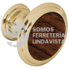 43814 PER-062 PERILLA ACABADO LATON BRILLANTE CON INSERTO TIPO MADERA HERMEX