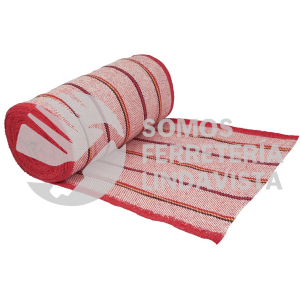 57057 JER-25R ROLLO DE 25 M DE JERGA SARGA GRUESA ROJA KLINTEK