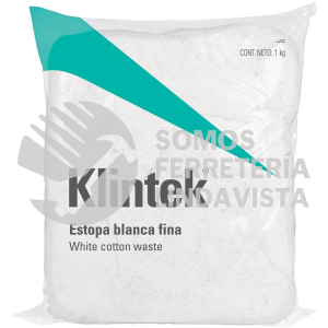 57000 ESTO-1B BOLSA DE 1 KG DE ESTOPA COLOR BLANCA KLINTEK