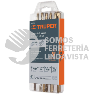 11295 JBCT-6 JUEGO DE 6 BROCAS PARA CONCRETO TRUPER
