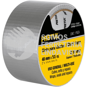 20530 CDU-50P CINTA PARA DUCTO 50M X 48MM ESPESOR 0.16MM PRETUL