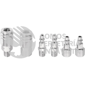 27030 CORAL-6P JUEGO DE 4 CONECTORES Y 2 COPLES COMPRESOR DE AIRE PRETUL