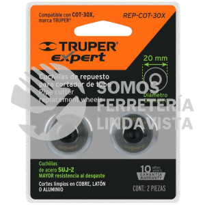 12796 REP-COT-30X BLISTER CON 2 CUCHILLAS PARA CORTADOR DE TUBO COT-30X TRUPER