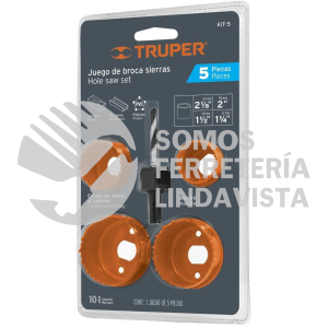 18081 KIT-5 JUEGO DE 3 PIEZAS PARA INSTALAR CERRADURAS PARA MADERA EN BLISTER TRUPER
