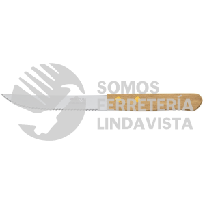 23083 CUCH-M52 CUCHILLO CON SIERRA PARA ASADO 5" MANGO DE MADERA PRETUL