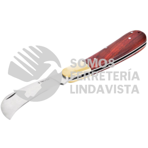 18539 NEL-8 CUCHILLO ABATIBLE 8" PARA ELECTRICISTA MANGO MADERA TRUPER