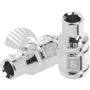 13167 D-1405-M DADO DE 5 MM 6 PUNTAS CUADRO 1/4" TRUPER