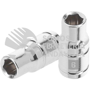 13168 D-1406-M DADO DE 6 MM 6 PUNTAS CUADRO 1/4" TRUPER