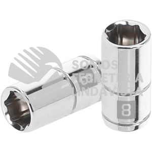 13170 D-1408-M DADO DE 8 MM 6 PUNTAS CUADRO 1/4" TRUPER