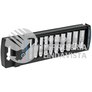 14168 JD-1/4X10LM JUEGO DE 10 DADOS LARGOS CUADRO 1/4" MM TRUPER