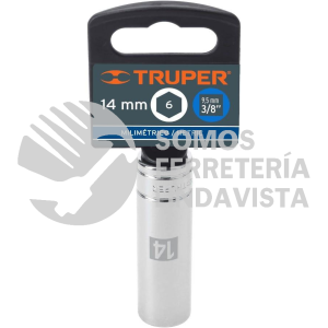 13774 D-3814-HM-L DADO LARGO DE 14 MM 6 PUNTAS CUADRO 3/8" TRUPER