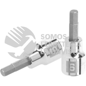 13487 D-4990-6M DADO PUNTA HEXAGONAL DE 6 MM CUADRO 3/8" TRUPER