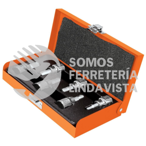 13953 JPH-3/8X6M JUEGO DE 6 DADOS CUADRO 3/8" PUNTA HEX MM ESTUCHE METALICO TRUPER