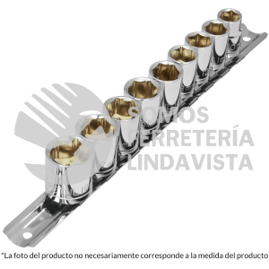 21185 JD-3/8X10SAE-P JUEGO DE 9 DADOS CUADRO 3/8" STD PRETUL