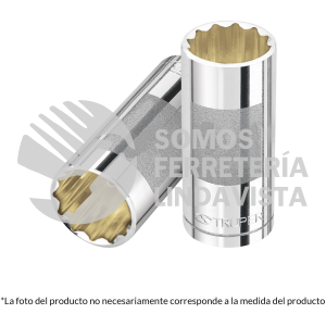 13360 D-1216-EL DADO LARGO DE 1/2" 12 PUNTAS CUADRO 1/2" TRUPER
