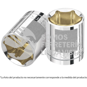 13272 D-1222-M DADO DE 22 MM 6 PUNTAS CUADRO 1/2" TRUPER