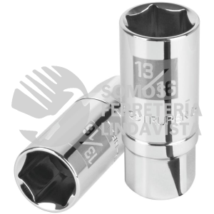 13366 D-1226-HPAL DADO LARGO PARA BUJIA DE 13/16" 6 PUNTAS CUADRO 1/2" TRUPER