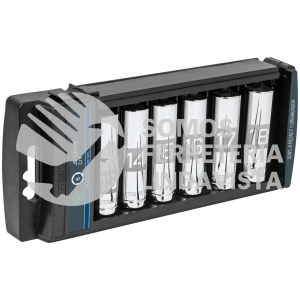 14175 JD-1/2X6LM JUEGO 6 DADOS LARGOS CUADRO 1/2" MM TRUPER