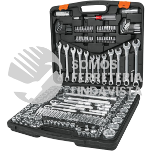 12894 JD-199MP JUEGO 199 HERRAMIENTAS 1/4" 3/8" Y 1/2" STD Y MM P/MECANICO TRUPER
