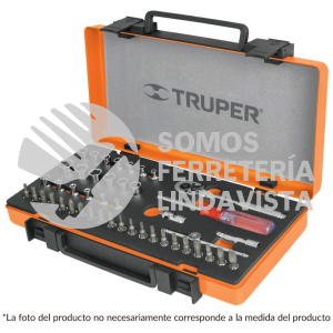 13939 JD-1/4X45M JUEGO DE 45 HERRAMIENTAS CUADRO 1/4" MM PARA MECANICO TRUPER