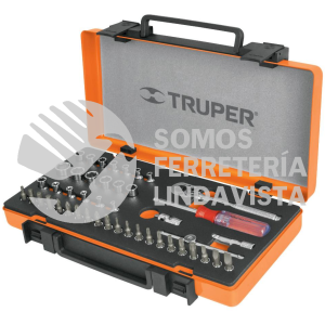 18235 JD-1/4X45P JUEGO DE 45 HERRAMIENTAS CUADRO 1/4" STD PARA MECANICO TRUPER