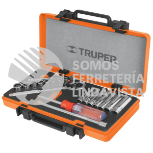 13981 JD-1/4X21M JUEGO DE 20 HERRAMIENTAS CUADRO 1/4" MM PARA MECANICO TRUPER