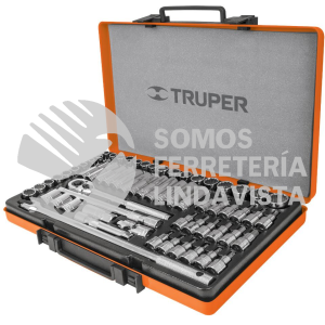 12892 JD-1/2X64MP JUEGO DE 64 HERRAMIENTAS CUADRO 1/2" STD Y MM PARA MECANICO TRUPER