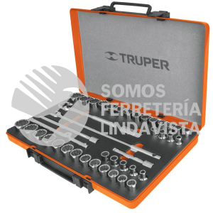 13940 JD-1/2X42MP JUEGO DE 42 HERRAMIENTAS CUADRO 1/2" STD Y MM PARA MECANICO TRUPER