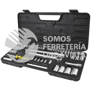24219 SET-51 JUEGO 51 HERRAMIENTAS 1/4" 3/8" Y 1/2" P/MECANICO PRETUL