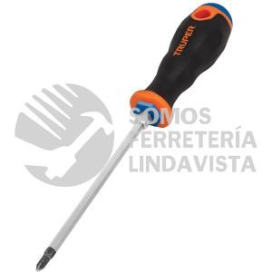 14076 DP-1/4X4B DESARMADOR DE CRUZ 1/4" X 4" MANGO COMFORT GRIP TRUPER