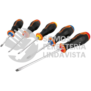 14138 DTJ-5B JUEGO DE 5 DESARMADORES MANGO COMFORT GRIP TRUPER
