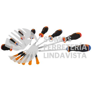 14197 DTJ-14B JUEGO DE 8 DESARMADORES MANGO COMFORT GRIP Y 6 DE JOYERO TRUPER