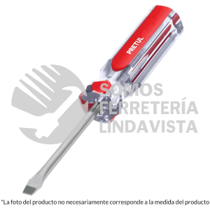 21459 DR-1/4X4TP DESARMADOR PLANO 1/4 X 4" MANGO DE PVC PRETUL