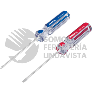 20211 DUO-3/16X4TP DUO DE DESARMADORES 3/16 X 4" MANGO DE PVC PRETUL