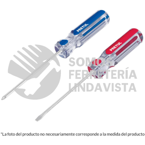 20210 DUO-1/4X4TP DUO DE DESARMADORES 1/4 X 4" MANGO DE PVC PRETUL